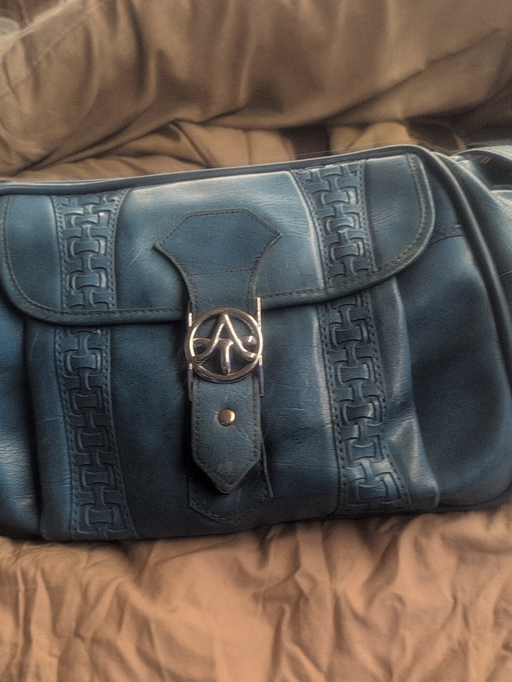 Vintage AMERICAN TOURISTER 1978 Carry On Overnight Travel Bag Blue